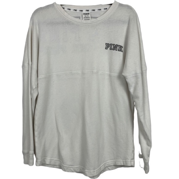 PINK Victoria Secret Varsity Crew Long Sleeve Top
